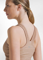 Faded Effect Racerback Top - Brown - FADED BROWN | DEHA