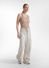 Faded Effect Racerback Top - Brown - FADED BROWN | DEHA