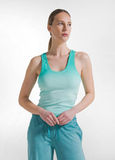 Faded Effect Racerback Top - Green - FADED GREEN | DEHA