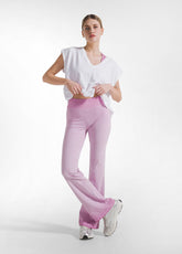 SET T-SHIRT LOOSE FIT BIANCA E PANTALONI JAZZ EFFETTO FADE ROSA - | DEHA