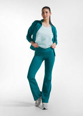 PANTALONI JAZZ IN JERSEY STRETCH TINTA UNITA VERDE - Pantaloni lunghi sportivi | DEHA