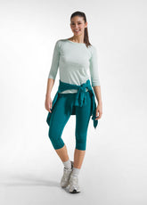 LEGGINGS STRETCH TINTA UNITA CON LUNGHEZZA 7/8 VERDE - Activewear | DEHA