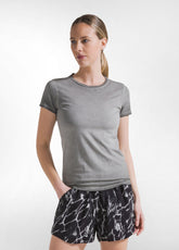 Faded Effect Stretch Lightweight Jersey T-Shirt - - FADED BLACK | DEHA