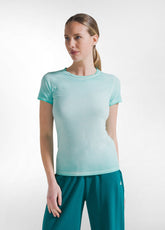 Faded Effect Stretch Lightweight Jersey T-Shirt - - FADED GREEN | DEHA