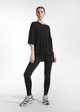 High Waist Solid Color Leggings - Schwarz - Leggings & Trainingshosen | DEHA