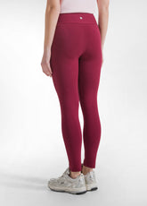 LEGGINGS A VITA ALTA TINTA UNITA ROSSO - CHERRY RED | DEHA