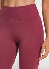 LEGGINGS A VITA ALTA IN JERSEY STRETCH ROSSO - CHERRY RED | DEHA