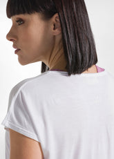 Yoga T-Shirt With Front Knot - White - WHITE | DEHA