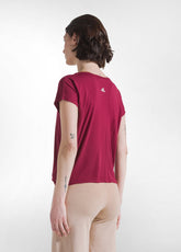 Yoga T-Shirt Mit Knoten Vorne - Rot - CHERRY RED | DEHA