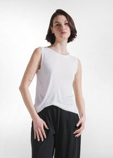 CANOTTA YOGA CON NODO FRONTALE BIANCO - Set Yoga / Pilates | DEHA