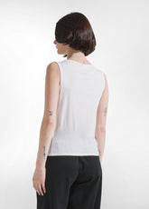 CANOTTA YOGA CON NODO FRONTALE BIANCO - WHITE | DEHA