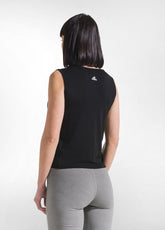 CANOTTA YOGA CON NODO FRONTALE NERO - BLACK | DEHA