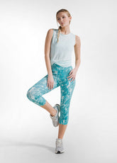 CANOTTA YOGA CON NODO FRONTALE BLU - Set Yoga / Pilates | DEHA