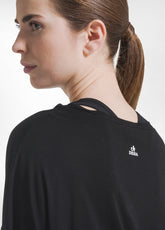 T-SHIRT YOGA OVERSIZE TINTA UNITA NERO - BLACK | DEHA