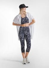 SPORT-TOP UND 7/8 ALLOVER-LEGGINGS SET AUS MIKROFASER SCHWARZ - Co-ord Sets & Trainingsanzüge | DEHA