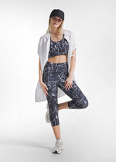 LEGGINGS 7/8 ALLOVER IN MICROFIBRA NERO - BLACK | DEHA