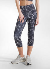 LEGGINGS 7/8 ALLOVER IN MICROFIBRA NERO - BLACK | DEHA