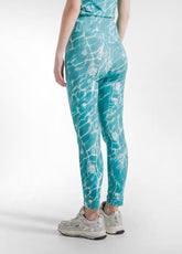 MICROFIBER TANK TOP AND LEGGINGS SET WITH BLUE ALLOVER PRINT - | DEHA