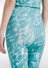 SET AUS TANK TOP UND LEGGINGS AUS MIKROFASER MIT BLAUEM ALLOVER-PRINT - Trainingsanzüge | DEHA