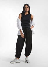 CANOTTA A COSTINE NERO - Canotte e Reggiseni sportivi | DEHA