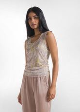 CANOTTA IN TULLE ALLOVER BEIGE | DEHA