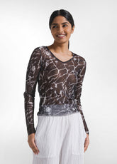 Tulle-T-Shirt Mit Allover-Print - Schwarz - Neue Kollektion | SS26: READY WHEN YOU ARE | DEHA