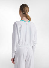 Cropped Sweatshirt - White - WHITE | DEHA