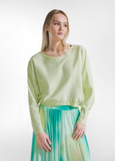 FELPA CROPPED EFFETTO SFUMATO GIALLO | DEHA