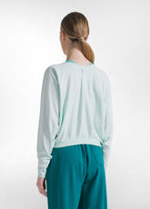 FELPA CROPPED EFFETTO SFUMATO BLU - AQUA BLUE | DEHA