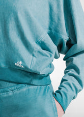 Kurzes Sweatshirt und weite Hose mit grünem Farbverlauf - Co-ord Sets & Trainingsanzüge | DEHA