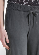 Wide-Leg Pants With Faded Effect - Black - BLACK | DEHA