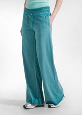 COMPLETO FELPA CROPPED E PANTALONI AMPI EFFETTO FADE VERDE - | DEHA