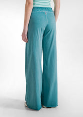 COMPLETO FELPA CROPPED E PANTALONI AMPI EFFETTO FADE VERDE - | DEHA