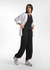 PANTALONI SATINATI MODELLO MAGNUM NERO - BLACK | DEHA