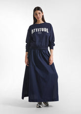 FELPA GIROCOLLO CON STAMPA E BORCHIETTE BLU - New In | SS26: READY WHEN YOU ARE | DEHA