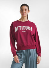 FELPA GIROCOLLO CON STAMPA E BORCHIETTE ROSSO - New In | SS26: READY WHEN YOU ARE | DEHA