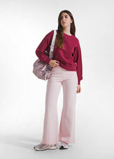 Faded Effect Flare Pants - Pink - Organic Cotton | DEHA