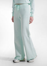 COMPLETO FELPA GIROCOLLO E PANTALONI FLARE EFFETTO SFUMATO BLU - | DEHA