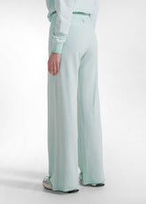 Faded Effect Flare Pants - Blue - AQUA BLUE | DEHA
