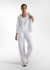 CANOTTA IN JERSEY CON DETTAGLI IN RETE BIANCO - New In | SS26: READY WHEN YOU ARE | DEHA