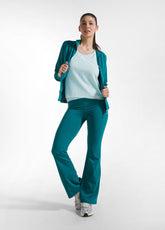 JERSEY TANK TOP WITH MESH DETAILS BLUE - AQUA BLUE | DEHA