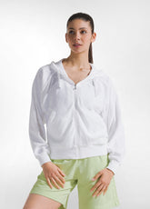 Double-Layer Sweatshirt With Mesh - White - WHITE | DEHA