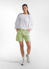 Double-Layer Sweatshirt With Mesh - White - WHITE | DEHA