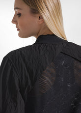 OVERSIZED CRINKLE-EFFECT VISCOSE BOMBER AND JOGGER SET BLACK - | DEHA