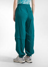 JOGGER AMPI IN VISCOSA EFFETTO STROPICCIATO VERDE - PEACOCK GREEN | DEHA