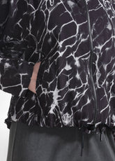 Viskose-Jacke Mit Allover-Crinkle-Effekt - Schwarz - BLACK | DEHA