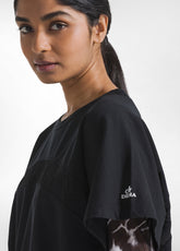 FELPA CON DETTAGLIO IN VISCOSA EFFETTO STROPICCIATO NERO - BLACK | DEHA