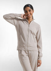FELPA LEGGERA CORE CON ZIP BEIGE - New In | SS26: READY WHEN YOU ARE | DEHA