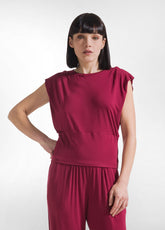 T-SHIRT VISCOSA ECOVERO DETTAGLIO LATERALE ROSSO - Camicie & Bluse | DEHA