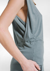 T-SHIRT VISCOSA ECOVERO DETTAGLIO LATERALE VERDE - TEAL GREEN | DEHA